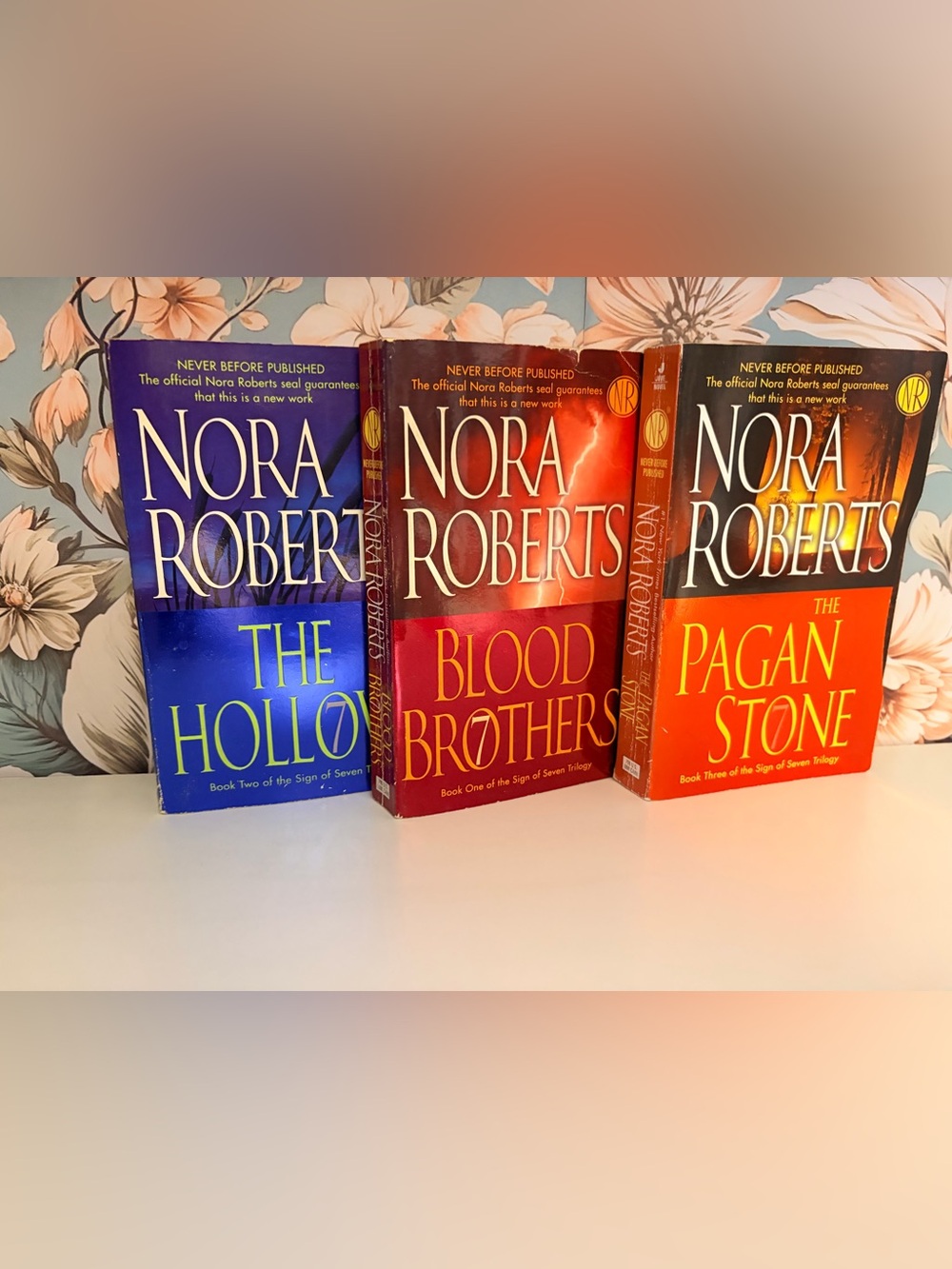 Nora Roberts Sign of Seven Trilogy Complete 3 Book Set Blood Brothers Hollow